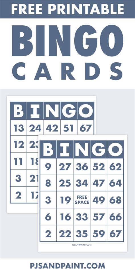Bingo Game Cards Printable