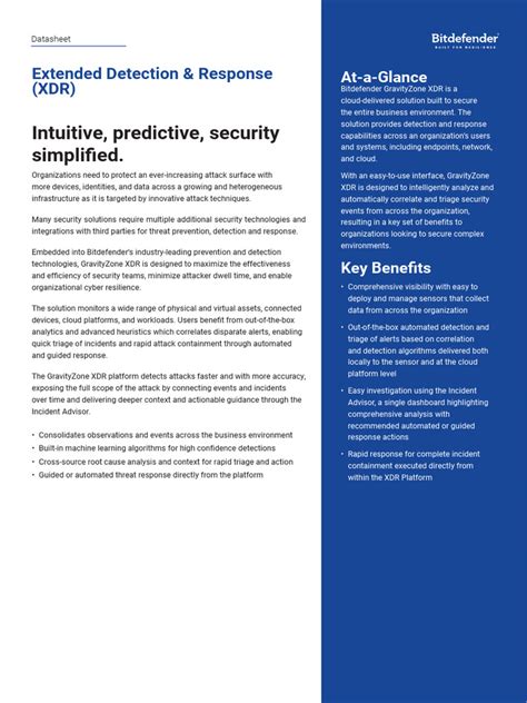 bitdefender xdr datasheet, Bitdefender internet security and antivirus review 2024. Bitdefender security for file servers datasheet