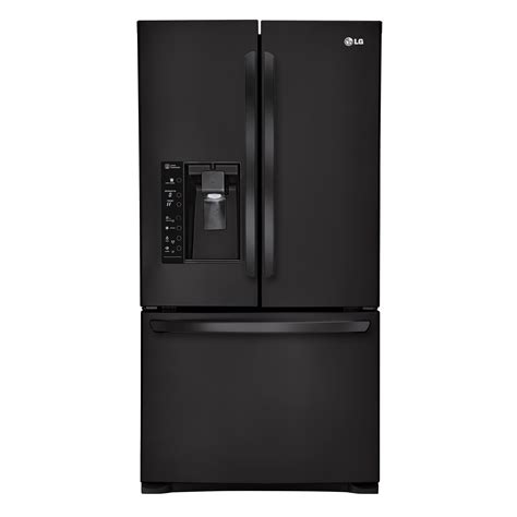 black bottom freezer refrigerator with ice maker