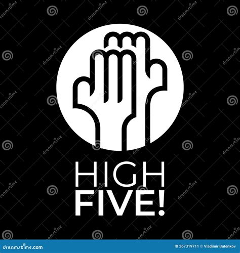black high five logo, 