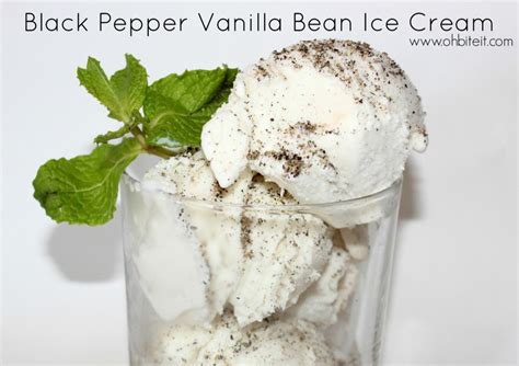 black pepper on ice cream