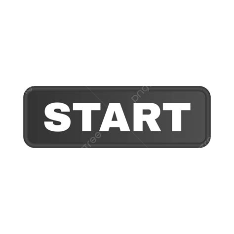 black start button clip art, Black button clip art