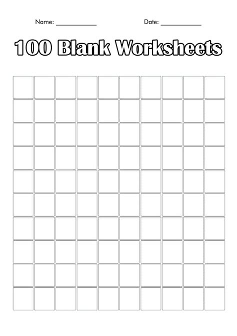 blank 100 chart pdf, Printable blank 100s chart pdf