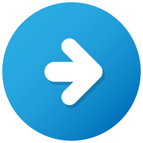 blue arrow button icon, Arrow icon on blue button royalty free vector image