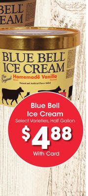blue bell ice cream on sale this week