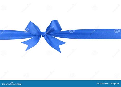 blue border ribbon bow, Set blue bow and ribbon on white background. realistic blue bow for