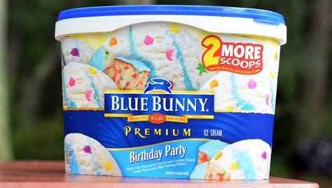 blue bunny birthday cake ice cream