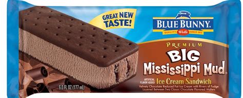 blue bunny mississippi mud ice cream sandwich