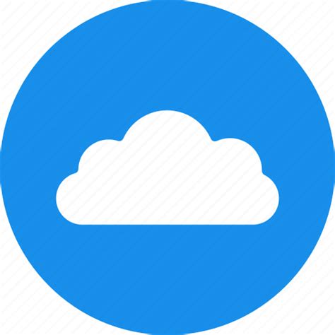 blue circle in a cloud icon, Cloud two color blue circle icon 37851390 vector art at vecteezy