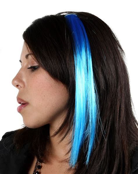 blue clip in hair