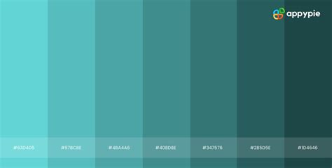 blue green number code, Shades of blue color names and hex codes