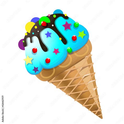 blue ice cream cone