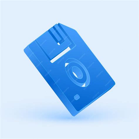 blue save icon 3d, Save generic blue icon