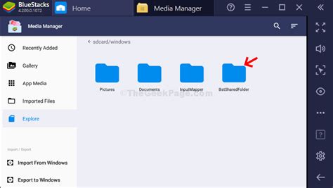 bluestacks shared folder, How to access local hard disk's files from bluestacks on windows
