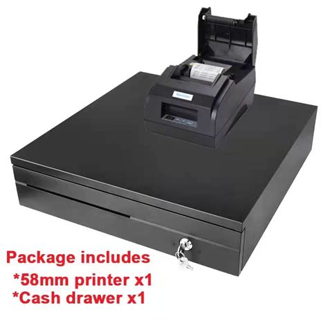 bluetooth receipt printer cash drawer, 58d【 bluetooth + usb】58mm thermal resit printer support cash drawer
