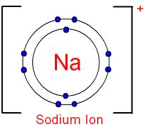 bohr diagram for sodium ion positive 