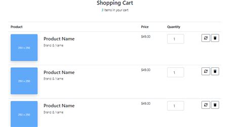 Bootstrap Shopping Cart Template