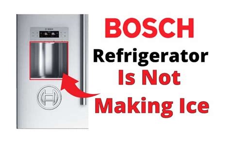 bosch ice machine not working