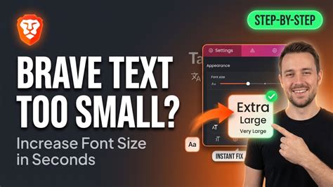 brave browser increase font size, Change brave font type or increase size to decrease chromium blurriness