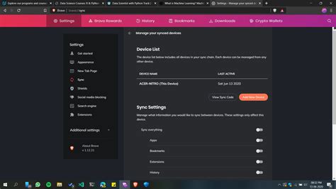 brave browser nightly extensions, Brave browser windows