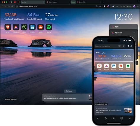 brave fast private web browser, The brave browser