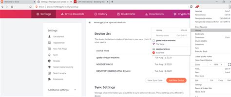 brave sync open tabs, Brave sync is not renamed to sync on linux platform · issue #2758