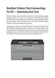 brother printer not connecting to pc, Printers rollingstone important resolve. How to resolve brother printer not connecting to wifi