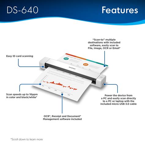 brother scanner ds 640 software, Customer reviews: brother ds-640 compact mobile document scanner white