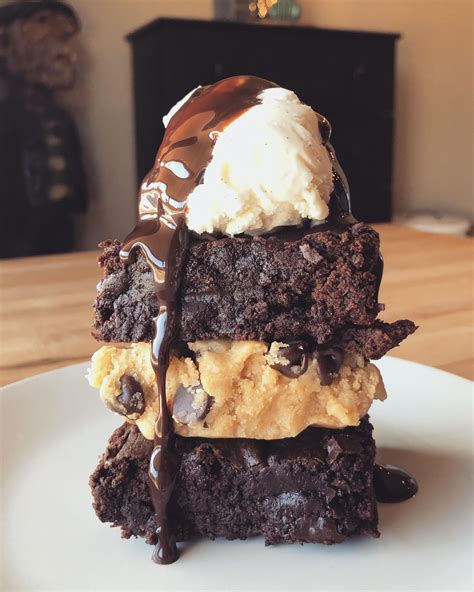brownie and cookie dough ice cream