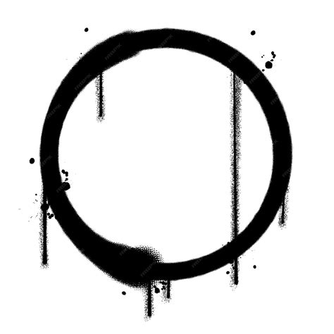 brush sgraffiti paint circle, Premium vector