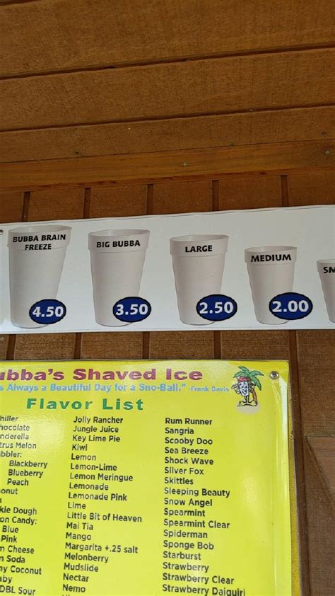 bubbas shaved ice