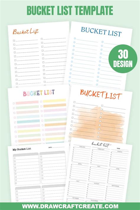 Bucket List Template Free