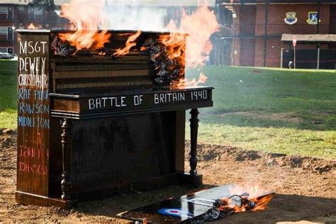 burning a piano