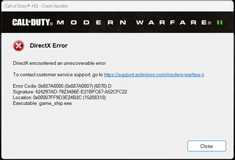 call of duty error code 0x887a0005, Warzone 2.0: how to fix the application has unexpectedly stopped