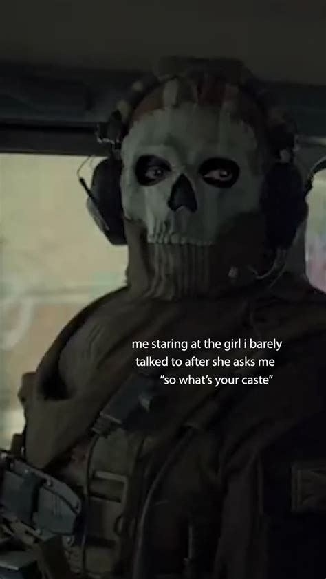 call of duty ghost face meme, Ghost staring / ghost gaze (mw2)