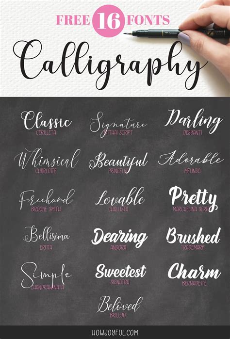 calligraphy fonts for cards, Top 16 free calligraphy fonts (& hand lettering) in 2024. Calligraphy fonts font lettering hand project beautiful howjoyful script top ideas most cursive next letters styles handwriting some alphabet tattoo