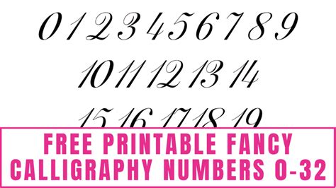 calligraphy fonts for numbers, Numbers calligraphy design template drawn style hand black vector elements background set white preview font. Numbers set 0-9 in hand drawn calligraphy style in black on a white