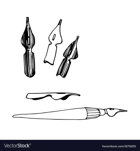calligraphy pen tip clip art, Calligraphy pen tip vector