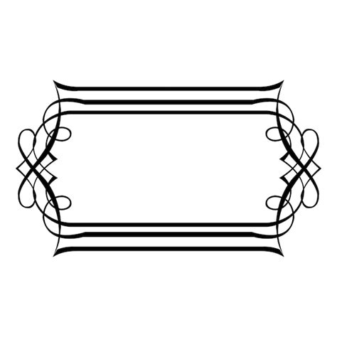 calligraphy scroll frame clip art, Vintage calligraphy border frame clip art vector image