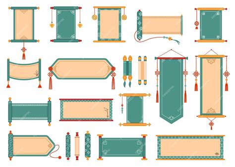 calligraphy scroll frame design, Premium vector