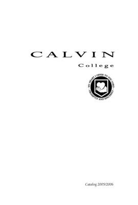 Calvin University Catalog