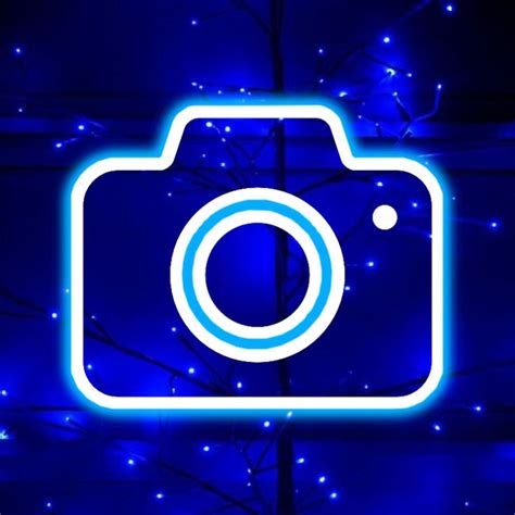 camera app icon blue, Camera app icon in trendy blue eyes style isolated on soft blue