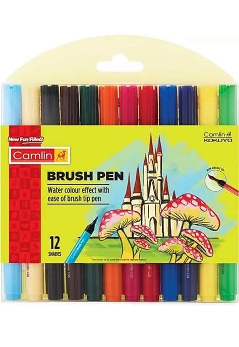 camlin brush pen calligraphy, Camlin calligraphy pens brush pen 24 shades in stationery