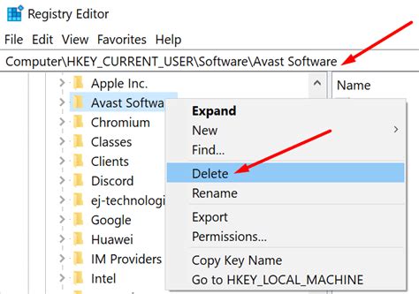 can't delete avast software folder, Fix: can’t delete avast software registry key in windows » winhelponline. Key avast delete software registry windows winhelponline cannot opened error fix specified preventing being system file find details