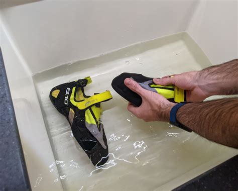 can you wash climbing shoes