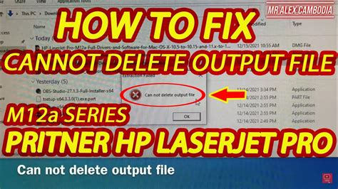 cannot delete output file hp printer, Fix cannot delete output file hp printer. How to fix cannot delete output file printer hp laserjet pro m12a