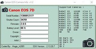 canon eos camera info v1.2, Canon eos camera info v1-2 for windows download