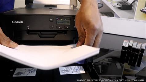 canon pixma printer paper tray, Loading paper tray for canon pixma ts705 high-tech printer. Tray printer paper canon pixma loading