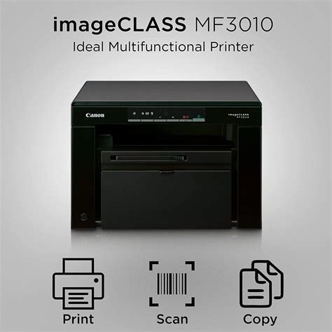 canon printer model number mf 3010, Canon i-sensys mf3010 3-in-1 mono laser printer + 2 black toner