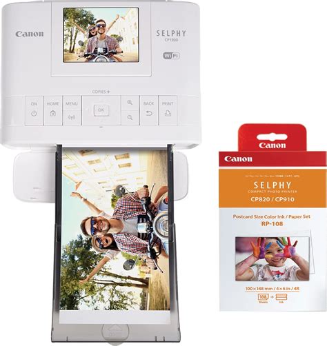 canon selphy cp1300 bundle, Amazon.com: canon selphy cp1300 wireless compact photo printer + rp-108